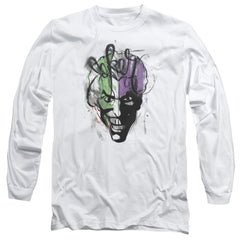 Batman Comics Joker Airbrush Men's 18/1 Cotton Long-Sleeve T-Shirt