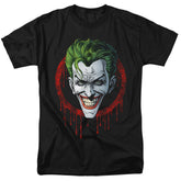 Batman Comics Joker Drip Men's 18/1 Cotton Short-Sleeve T-Shirt