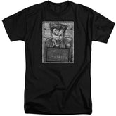 Batman Comics Joker Inmate Men's 18/1 Tall Cotton Short-Sleeve T-Shirt