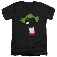Batman Comics Joker Simplified Men's 30/1 Cotton Slim V-Neck T-Shirt