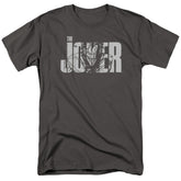 Batman Comics Joker Text On Gray Men's 18/1 Cotton Short-Sleeve T-Shirt