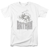 Batman Comics Knight Sketch Men's 18/1 Cotton Short-Sleeve T-Shirt