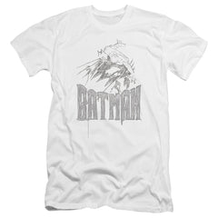 Batman Comics Knight Sketch Men's Ultra-Soft 30/1 Cotton Slim Short-Sleeve T-Shirt