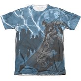 Batman Comics Lightning Strikes Men's Regular Fit Poly Cotton Short-Sleeve T-Shirt
