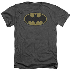 Batman Comics Little Logos Men's 30/1 Heather 60 40 Poly Short-Sleeve T-Shirt
