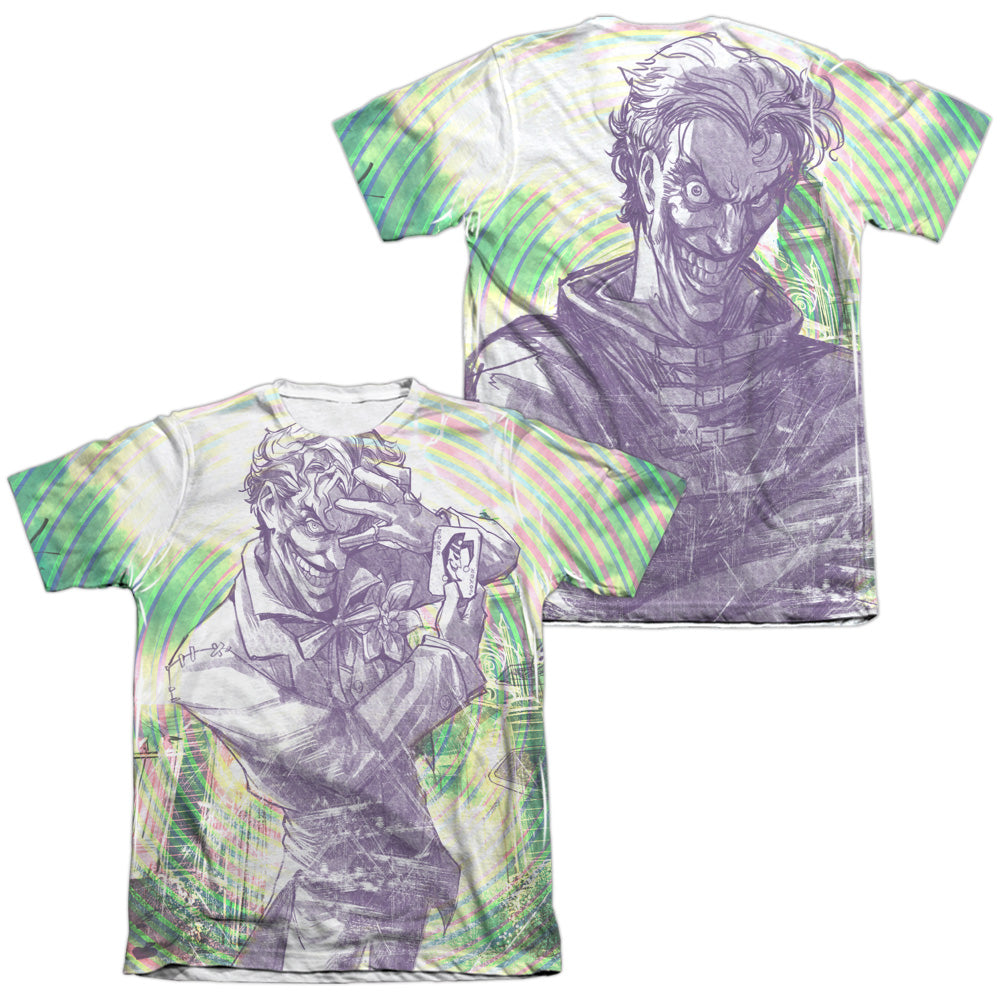 Batman Comics Mad Mad Swirl (Front/Back Print) Men's Regular Fit Poly Cotton Short-Sleeve T-Shirt