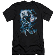 Batman Comics Moonlight Cat Men's Ultra-Soft 30/1 Cotton Slim Short-Sleeve T-Shirt