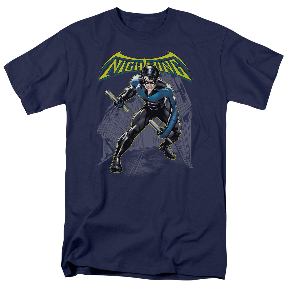 Batman Comics Nightwing Men's 18/1 Cotton Short-Sleeve T-Shirt