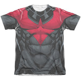 Batman Comics Nightwing Red Uniform Men's Regular Fit Poly Cotton Short-Sleeve T-Shirt