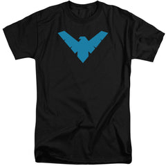 Batman Comics Nightwing Symbol Men's 18/1 Tall Cotton Short-Sleeve T-Shirt