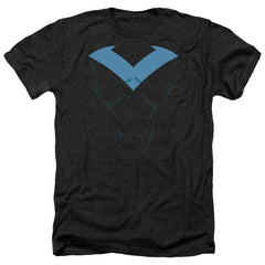 Batman Comics Nightwing Uniform Men's 30/1 Heather 60 40 Poly Short-Sleeve T-Shirt