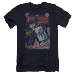 Batman Comics #251 Distressed Men's Ultra-Soft 30/1 Cotton Slim Short-Sleeve T-Shirt
