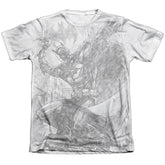 Batman Comics Pencil Batarang Throw Men's Regular Fit Poly Cotton Short-Sleeve T-Shirt