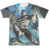 Batman Comics Rainy Rooftop Men's Regular Fit Poly Cotton Short-Sleeve T-Shirt