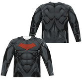 Batman Comics Red Hood Style 2 (Front/Back Print) Men's Regular Fit Polyester Long-Sleeve T-Shirt