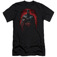 Batman Comics Red Knight Men's Ultra-Soft 30/1 Cotton Slim Short-Sleeve T-Shirt