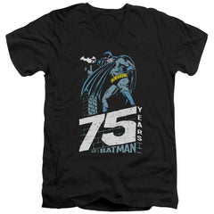 Batman Comics Rooftop Men's 30/1 Cotton Slim V-Neck T-Shirt