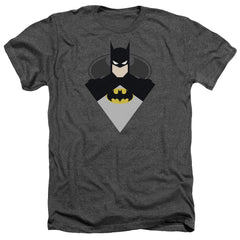Batman Comics Simple Bat Men's 30/1 Heather 60 40 Poly Short-Sleeve T-Shirt
