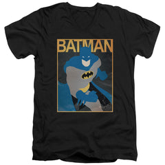 Batman Comics Simple Bm Poster Men's 30/1 Cotton Slim V-Neck T-Shirt