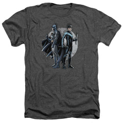 Batman Comics Spotlight Men's 30/1 Heather 60 40 Poly Short-Sleeve T-Shirt