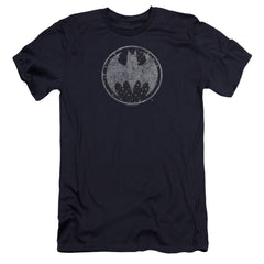 Batman Comics Starry Night Shield Men's Ultra-Soft 30/1 Cotton Slim Short-Sleeve T-Shirt