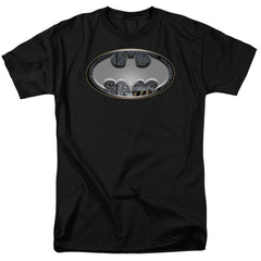Batman Comics Steel Wall Shield Men's 18/1 Cotton Short-Sleeve T-Shirt