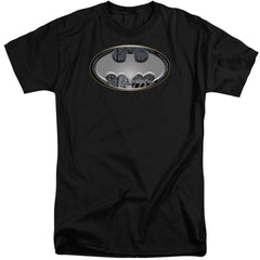 Batman Comics Steel Wall Shield Men's 18/1 Tall Cotton Short-Sleeve T-Shirt