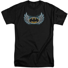 Batman Comics Steel Wings Logo Men's 18/1 Tall Cotton Short-Sleeve T-Shirt