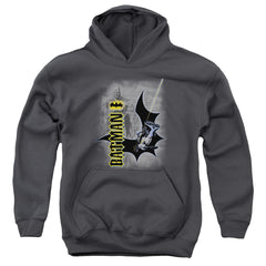Batman Comics Swing Into Action Youth Cotton Poly Pull-Over Hoodie