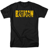 Batman Comics Text On Black Men's 18/1 Cotton Short-Sleeve T-Shirt