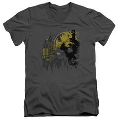 Batman Comics The Dark City Men's 30/1 Cotton Slim V-Neck T-Shirt