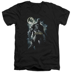 Batman Comics The Knight Men's 30/1 Cotton Slim V-Neck T-Shirt