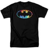 Batman Comics Tie Dye Batman Logo Men's 18/1 Cotton Short-Sleeve T-Shirt