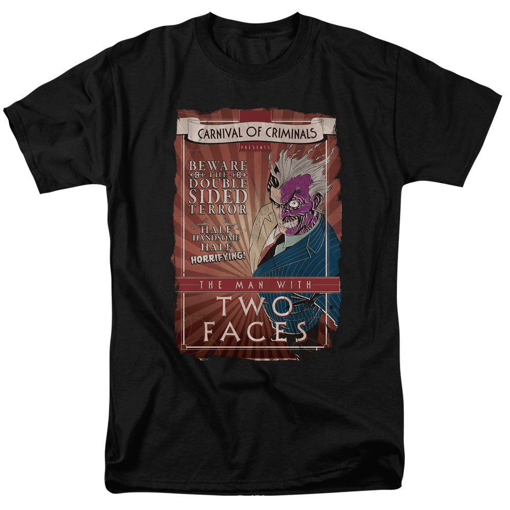 Batman Comics Two Faces Men's 18/1 Cotton Short-Sleeve T-Shirt
