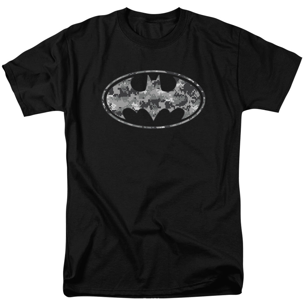 Batman Comics Urban Camo Shield Men's 18/1 Cotton Short-Sleeve T-Shirt