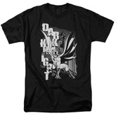 Batman Comics Vertical Letters Men's 18/1 Cotton Short-Sleeve T-Shirt