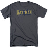 Batman Comics Vintage Logo Splatter Men's 18/1 Cotton Short-Sleeve T-Shirt