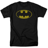 Batman Comics Washed Bat Logo Men's 18/1 Cotton Short-Sleeve T-Shirt
