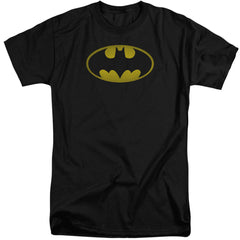 Batman Comics Washed Bat Logo Men's 18/1 Tall Cotton Short-Sleeve T-Shirt