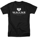 Batman Comics Wayne Logo On Black Men's 18/1 Cotton Short-Sleeve T-Shirt