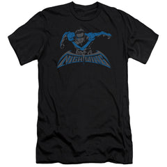 Batman Comics Wing Of The Night Men's Ultra-Soft 30/1 Cotton Slim Short-Sleeve T-Shirt