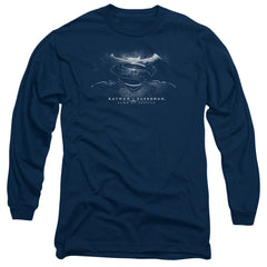 Batman v Superman Bw Logo Men's 18/1 Cotton Long-Sleeve T-Shirt