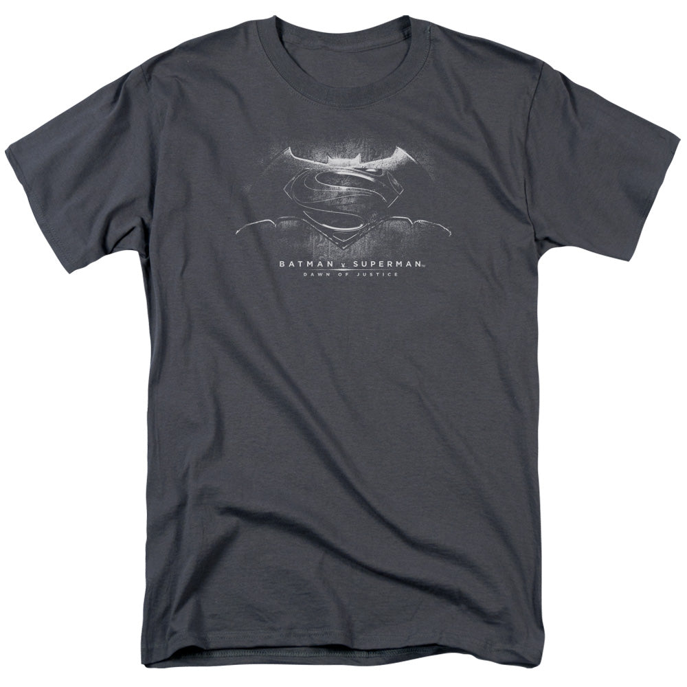 Batman v Superman Bw Logo Men's 18/1 Cotton Short-Sleeve T-Shirt