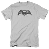 Batman v Superman Cityscape Logo Men's 18/1 Cotton Short-Sleeve T-Shirt