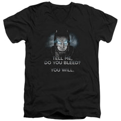 Batman v Superman Do You Bleed Men's 30/1 Cotton Slim V-Neck T-Shirt