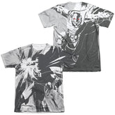 Batman v Superman Graphic Contrast (Front/Back Print) Men's Regular Fit Poly Cotton Short-Sleeve T-Shirt