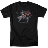Batman v Superman Lightniing V Heat Vision Men's 18/1 Cotton Short-Sleeve T-Shirt