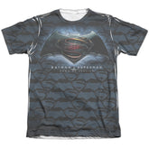 Batman v Superman Logo Pattern Men's Regular Fit Poly Cotton Short-Sleeve T-Shirt