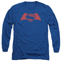 Batman v Superman Simple Logo Men's 18/1 Cotton Long-Sleeve T-Shirt