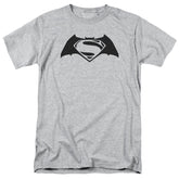 Batman v Superman Simple Logo Men's 18/1 Cotton Short-Sleeve T-Shirt
